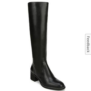 Franco Sarto Black Lauralei Leather Knee-High Boot